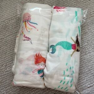 MERMAID SEA ANIMALS MUSLIM BABY BLANKETS